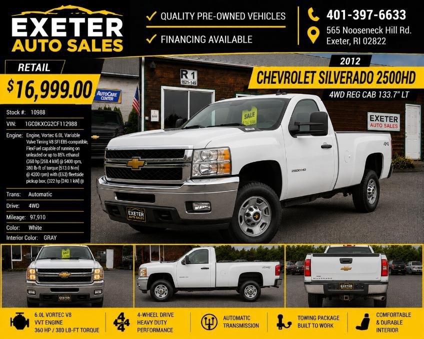 2012 Chevrolet Silverado 2500HD 4WD Reg Cab 133.7" LT