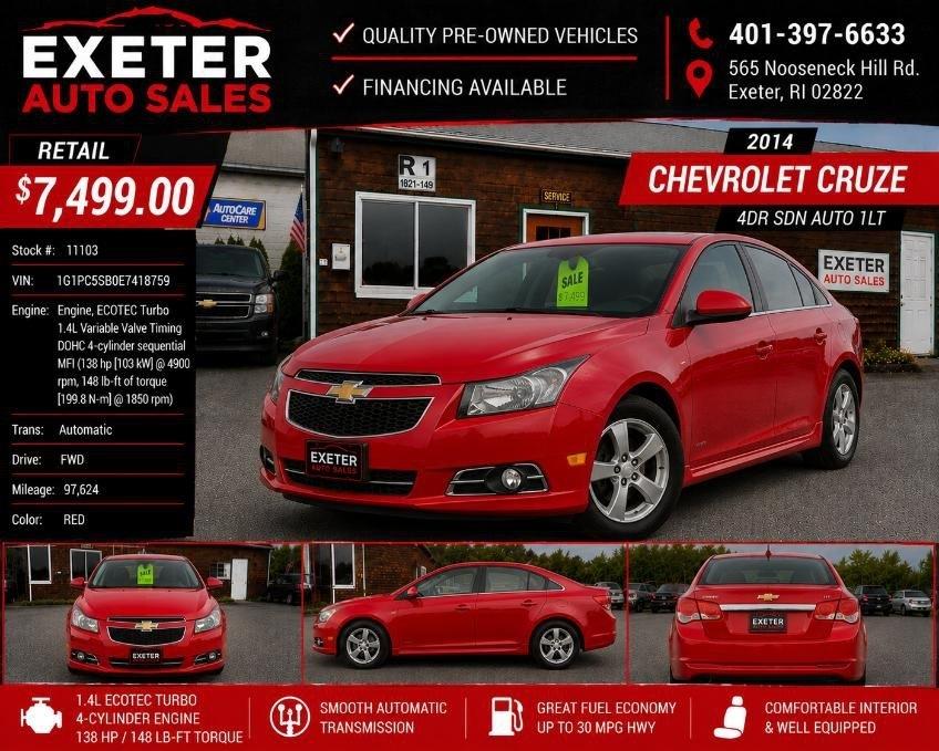 2014 Chevrolet Cruze 4dr Sdn Auto 1LT