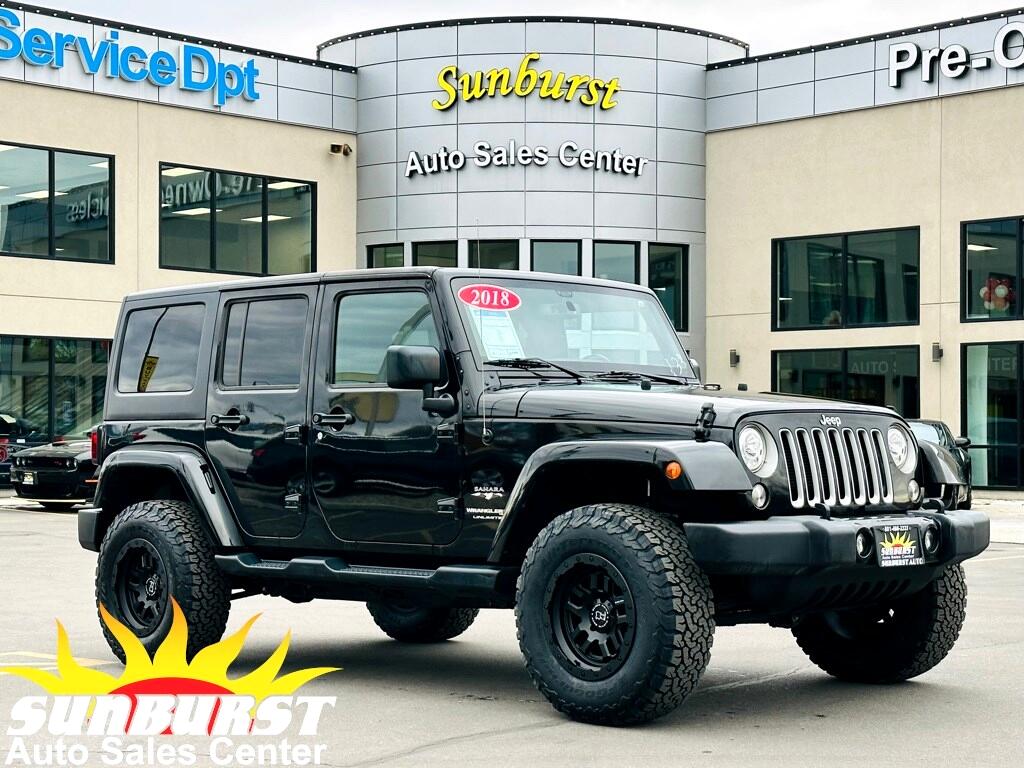Used 2018 Jeep Wrangler JK Unlimited SAHARA for Sale in Salt Lake City UT  84115 Sunburst Auto Sales Center