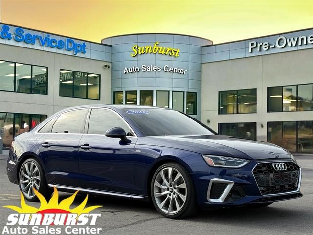 Blue 2022 Audi A4 quattro Premium Plus S Line 45 TFSI AWD Sedan All-Wheel Drive Automatic