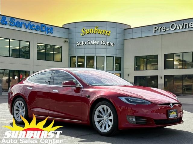 Red 2018 Tesla Model S 75D AWD Sedan All-Wheel Drive Automatic