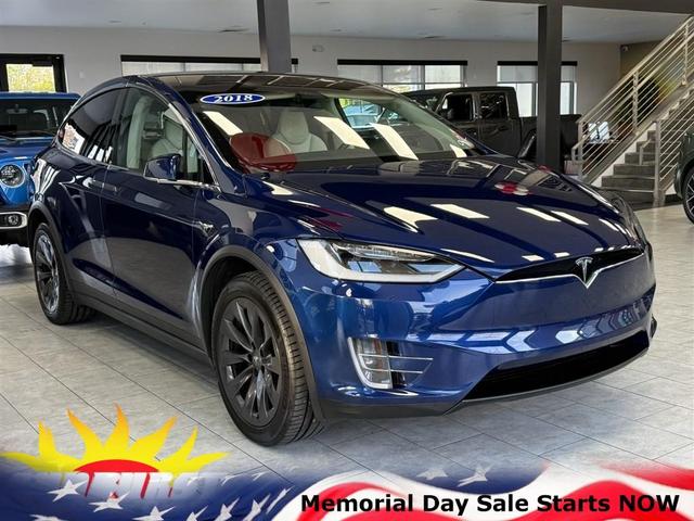 Blue 2018 Tesla Model X 100D AWD SUV / Crossover All-Wheel Drive Automatic