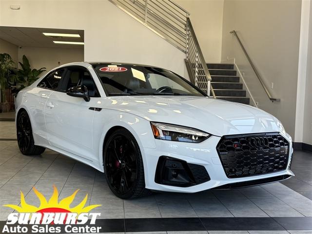 White 2021 Audi S5 3.0T quattro Premium Plus Coupe AWD Coupe All-Wheel Drive Automatic