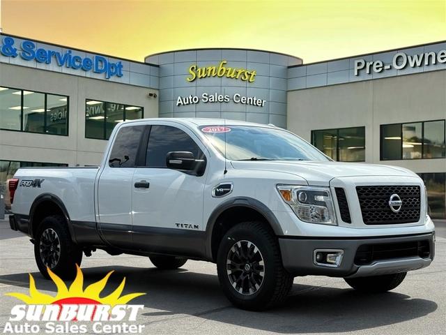 White 2017 Nissan Titan Pickup Truck Four-Wheel Drive Automatic