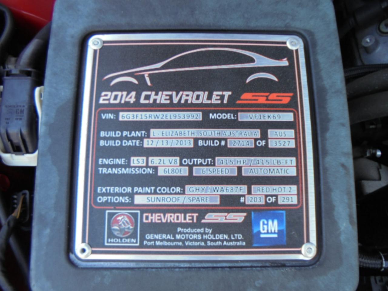 Chevrolet SS Sedan 2014