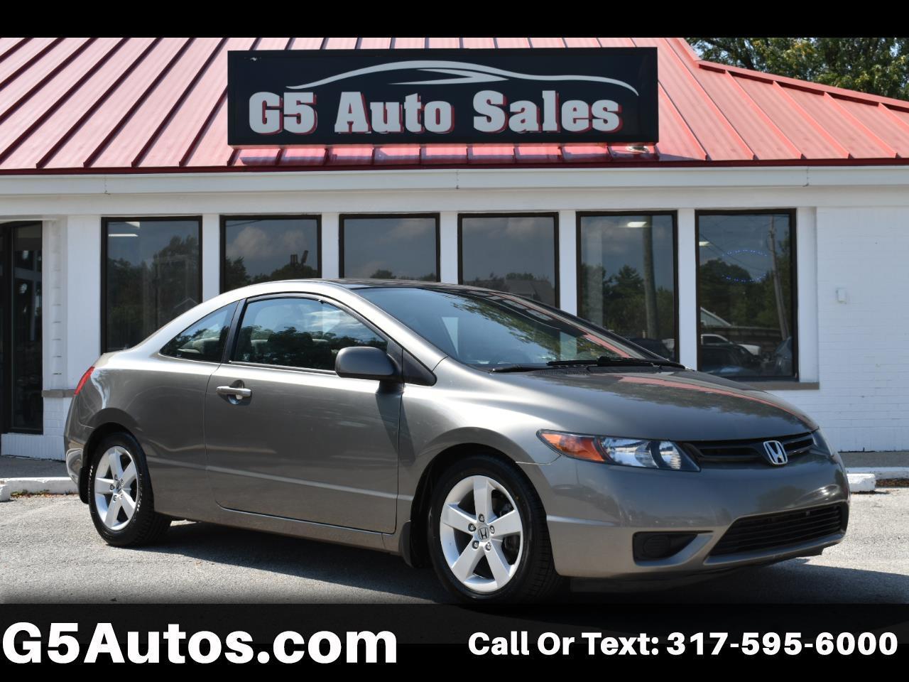 Gray 2007 Honda Civic Coupe Coupe Front-Wheel Drive 5-Speed Manual