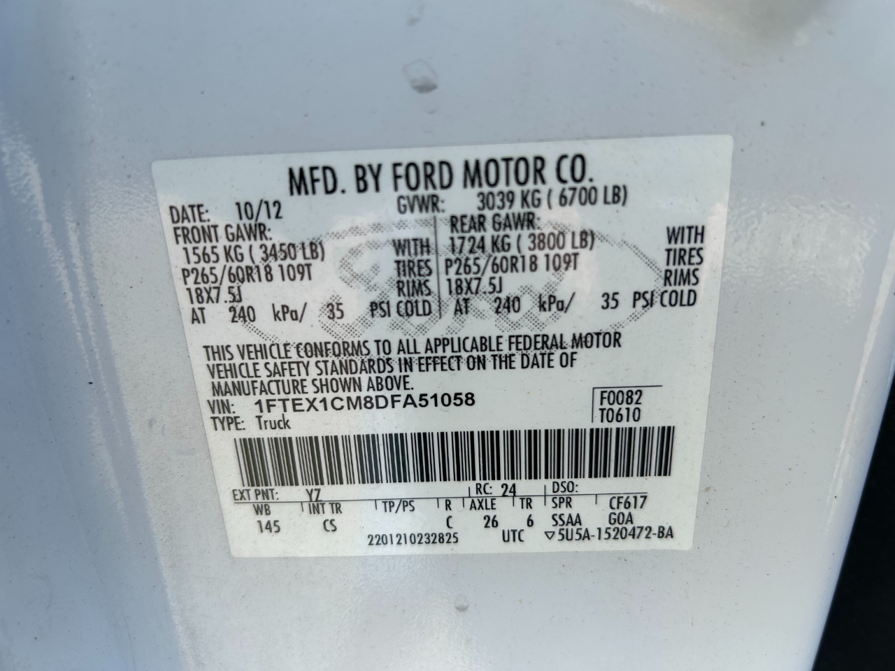 Ford F-150 2WD SuperCab 145" XLT 2013