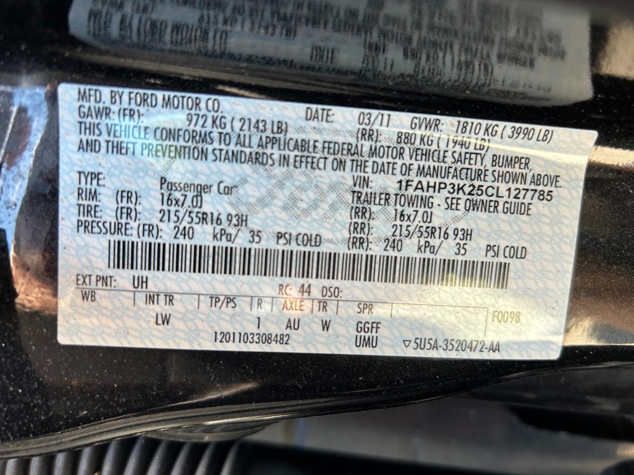 Ford Focus 5dr HB SE 2012