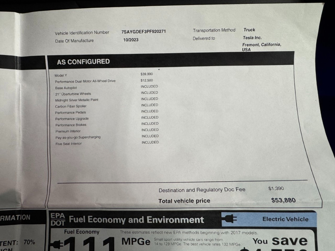 Tesla Model Y Performance 2023