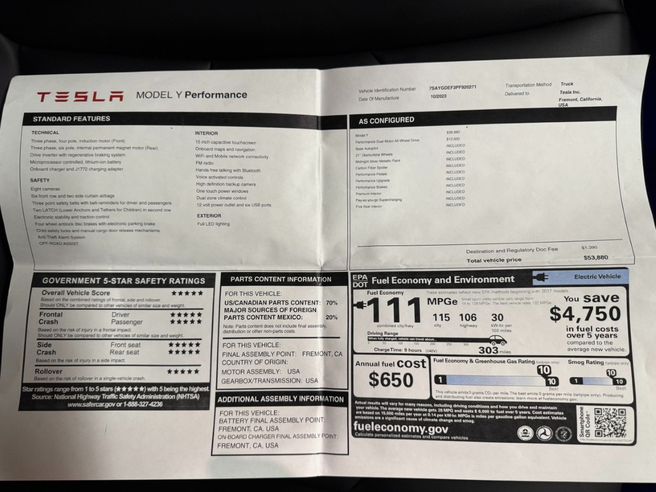 Tesla Model Y Performance 2023