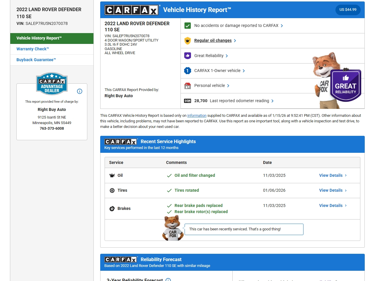 Land Rover Defender 110 SE 2022