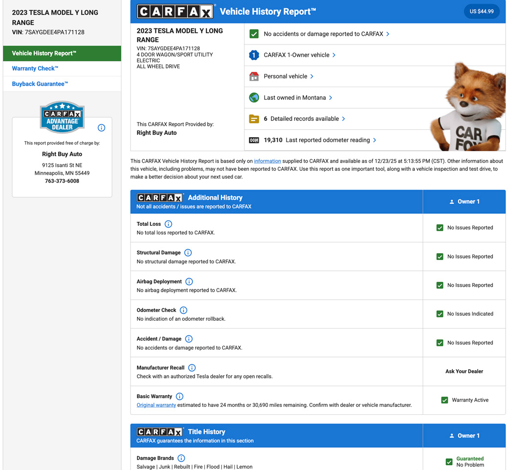 Tesla Model Y Long Range 2023