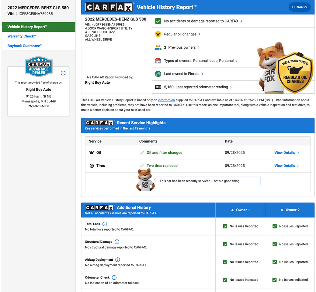 Mercedes-Benz GLS-Class GLS580 4MATIC 2022