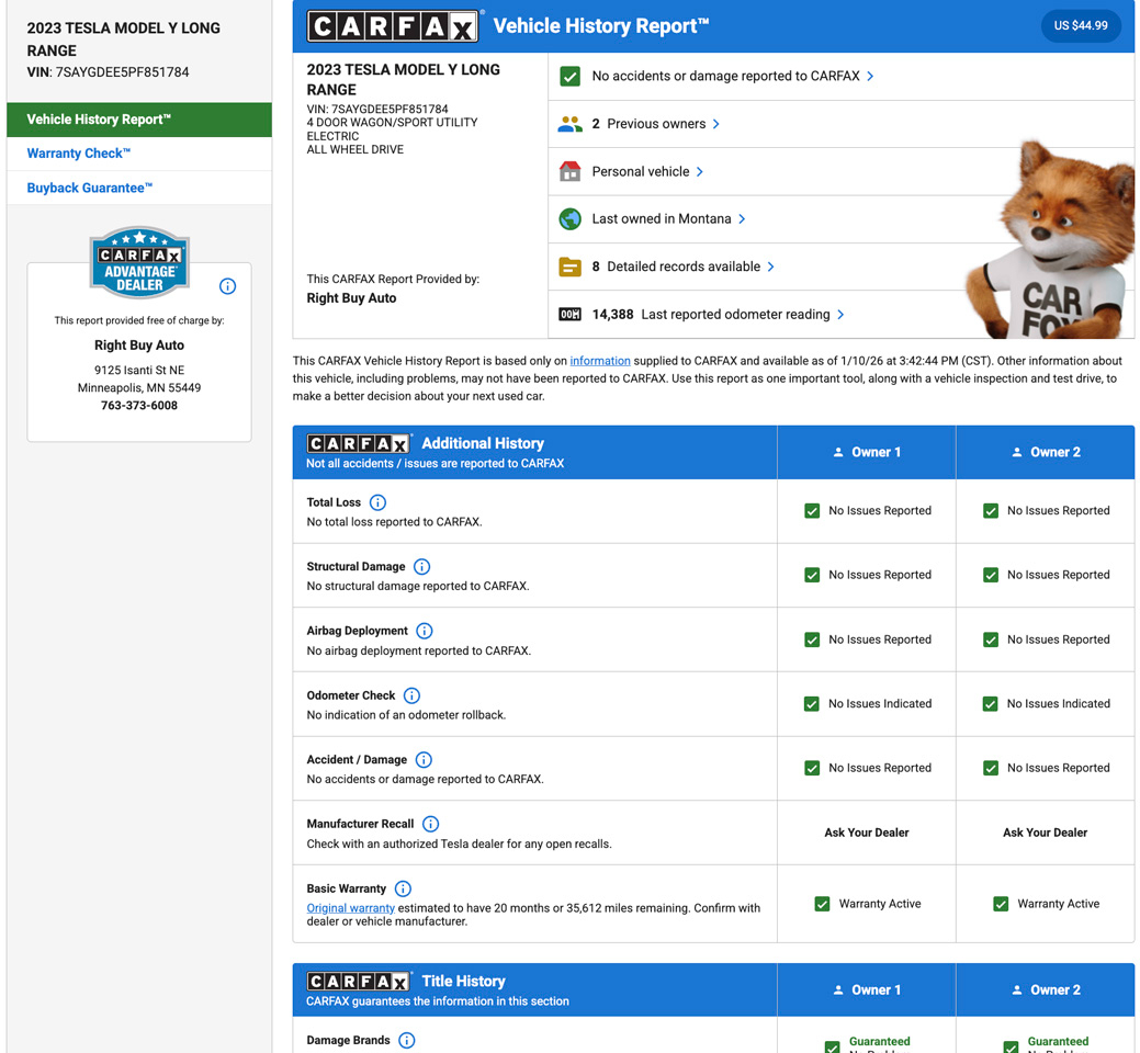 Tesla Model Y Long Range AWD 2023