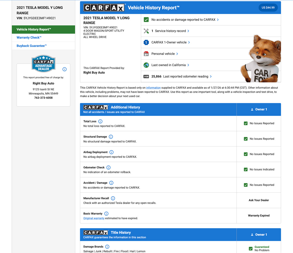 Tesla Model Y Long Range 2021