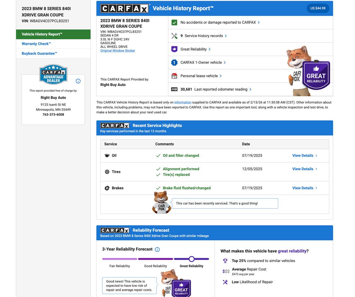 BMW 8-Series Gran Coupe  2023