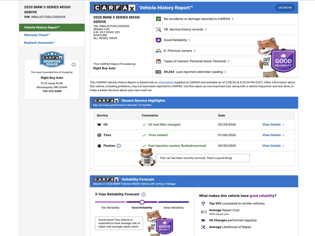 BMW 5-Series M550i xDrive 2020