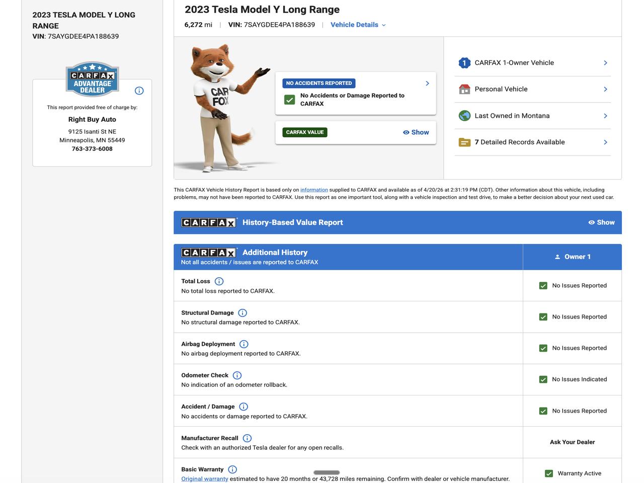 Tesla Model Y Long Range 2023