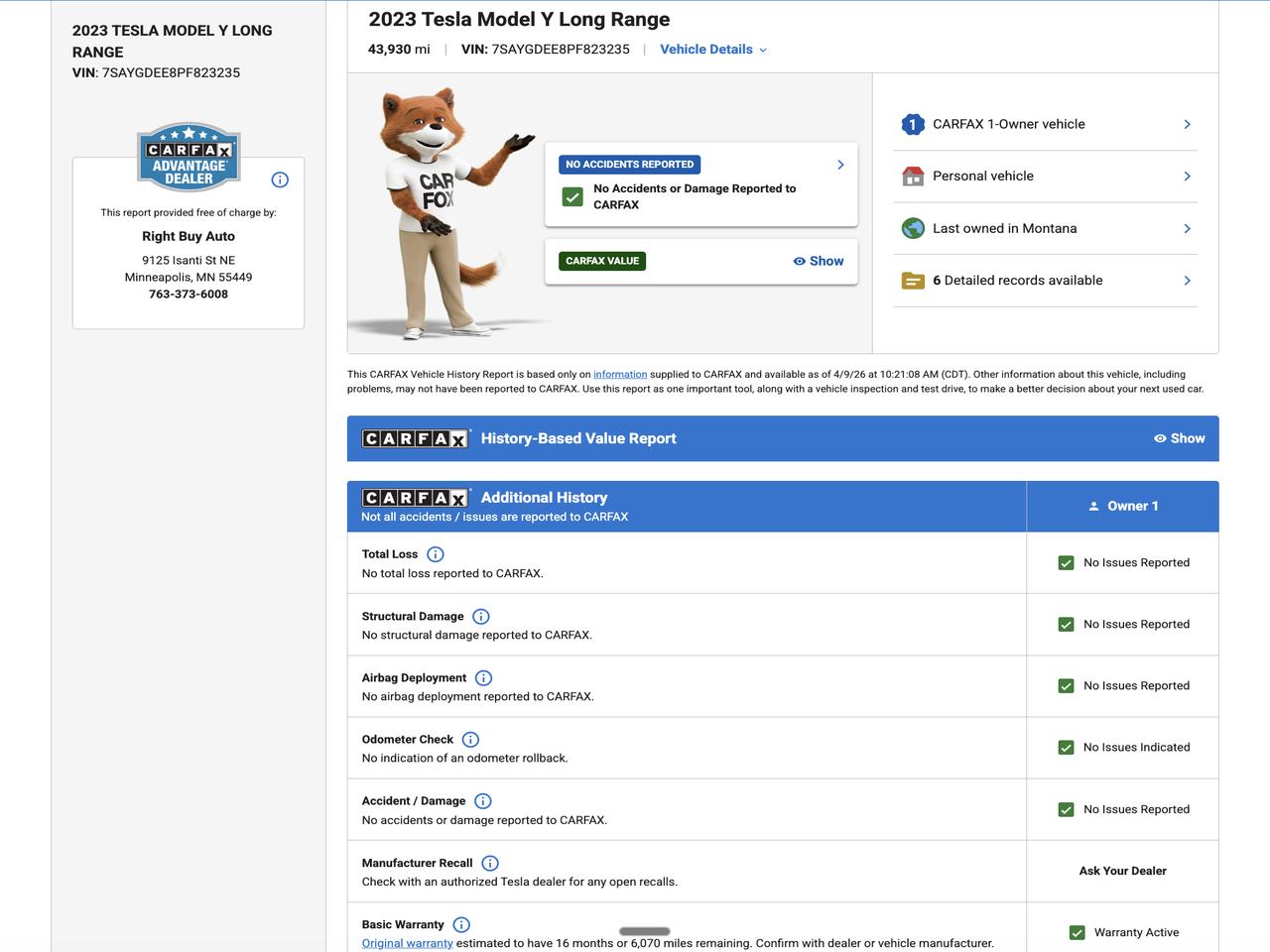 Tesla Model Y Long Range 2023