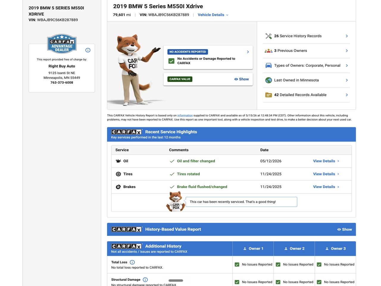 BMW 5-Series M550i xDrive 2019