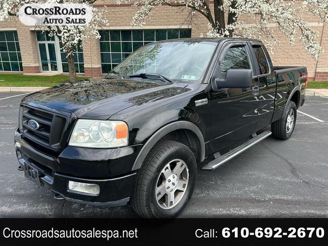 Black 2005 Ford F-150 FX4 SuperCab SB 4WD Pickup Truck Four-Wheel Drive Automatic