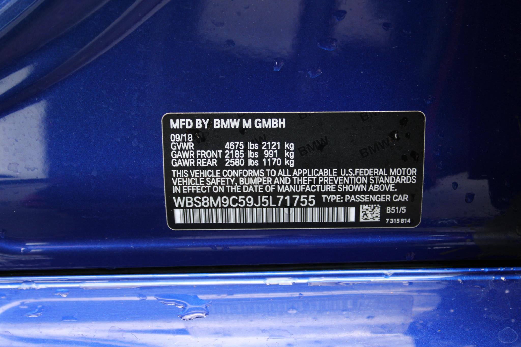 BMW M3 CS Sedan 2018