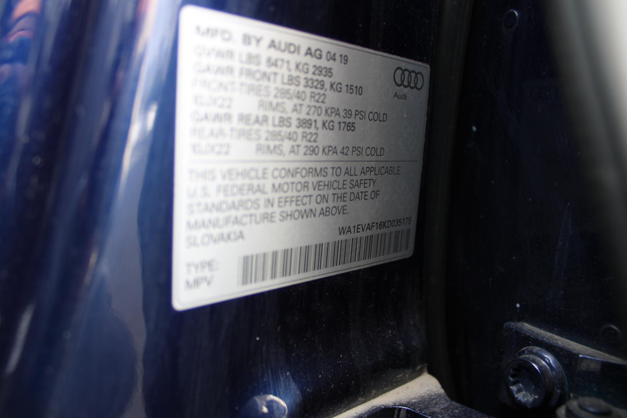 Audi Q8 Premium Plus 55 TFSI quattro 2019