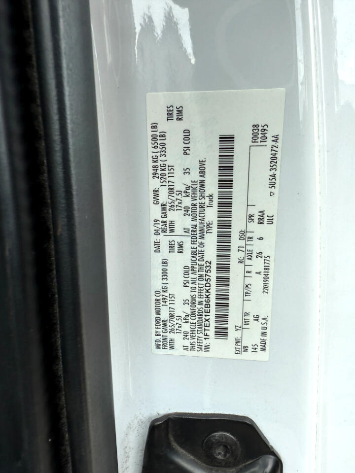 Ford F-150 XL SuperCab 6.5-ft. Bed 4WD 2019 Ford F-150 XL SuperCab 6.5-ft. Bed 4WD 2019