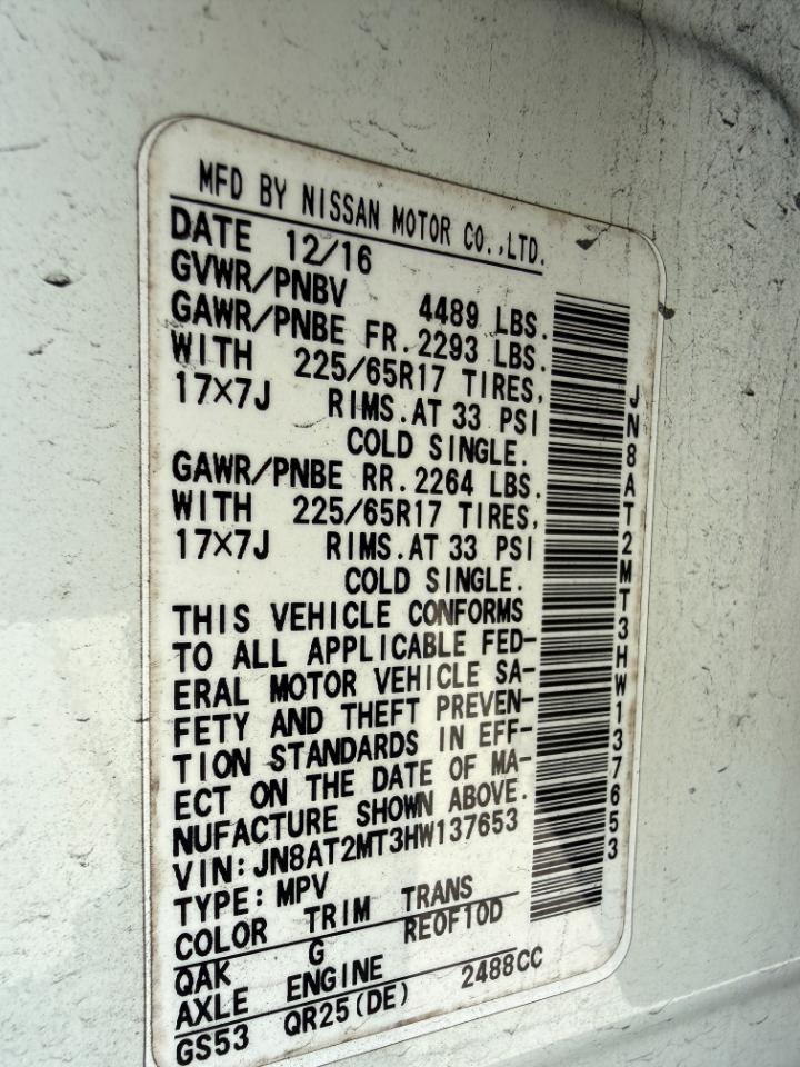 Nissan Rogue S 2WD 2017