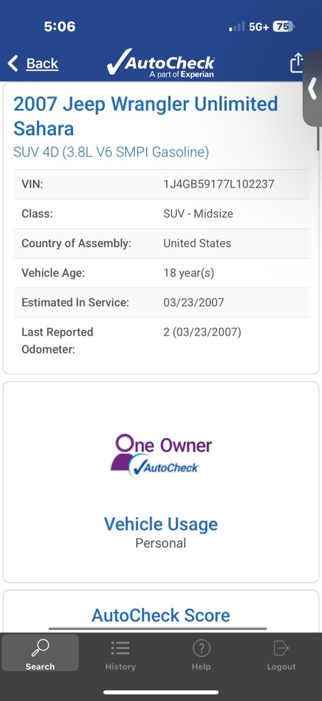 Jeep Wrangler Unlimited Sahara 2WD 2007