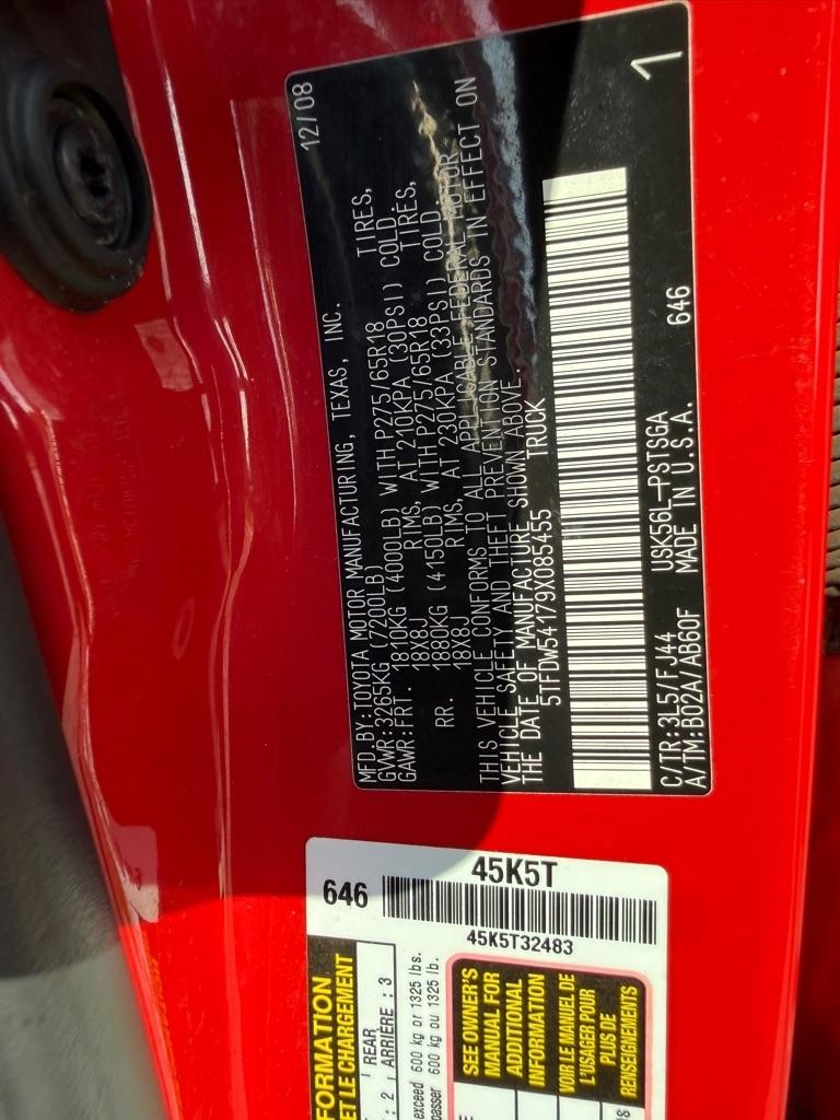 Toyota Tundra SR5 CrewMax 5.7L FFV 4WD 2009
