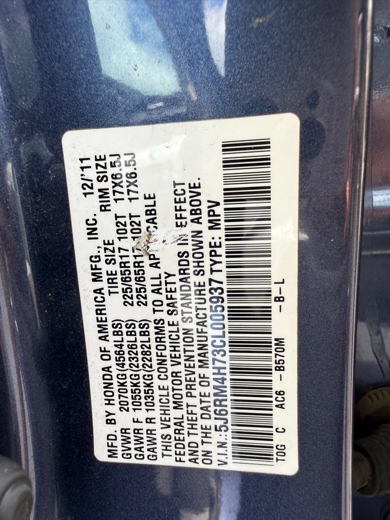 Honda CR-V EX-L 4WD 5-Speed AT 2012