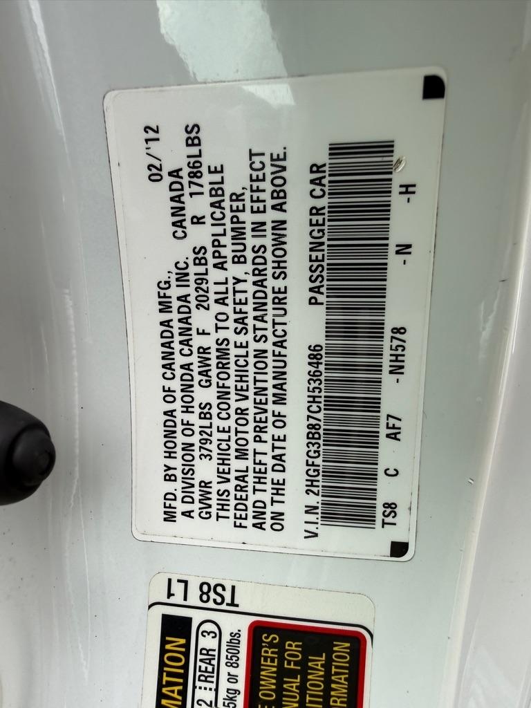 Honda Civic EX Coupe 5-Speed AT 2012