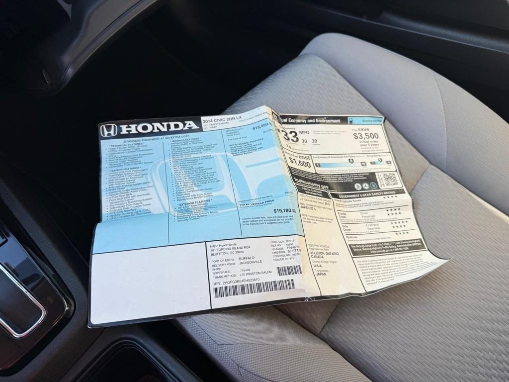Honda Civic LX Coupe CVT 2014