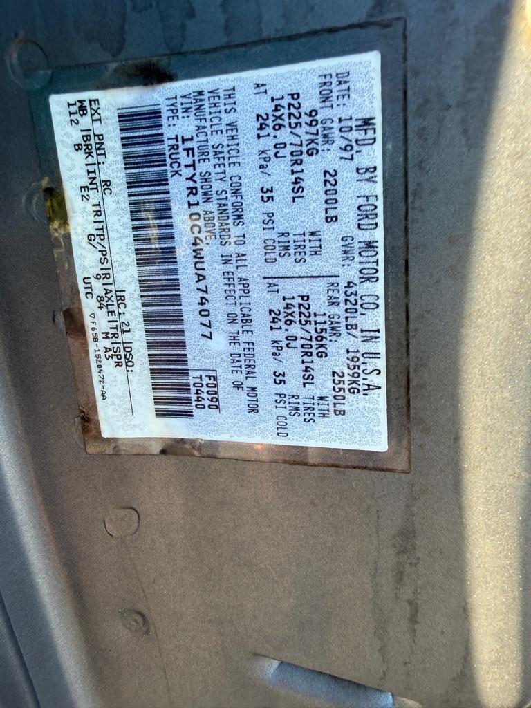 Ford Ranger XLT Reg. Cab Long Bed 2WD 1998