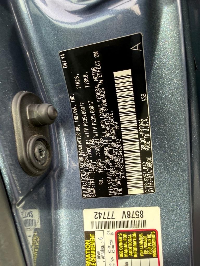 Toyota Sienna XLE FWD 8-Passenger V6 2014