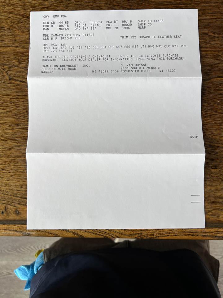 Chevrolet Camaro  1996