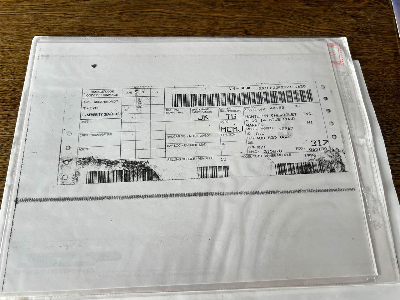 Chevrolet Camaro  1996