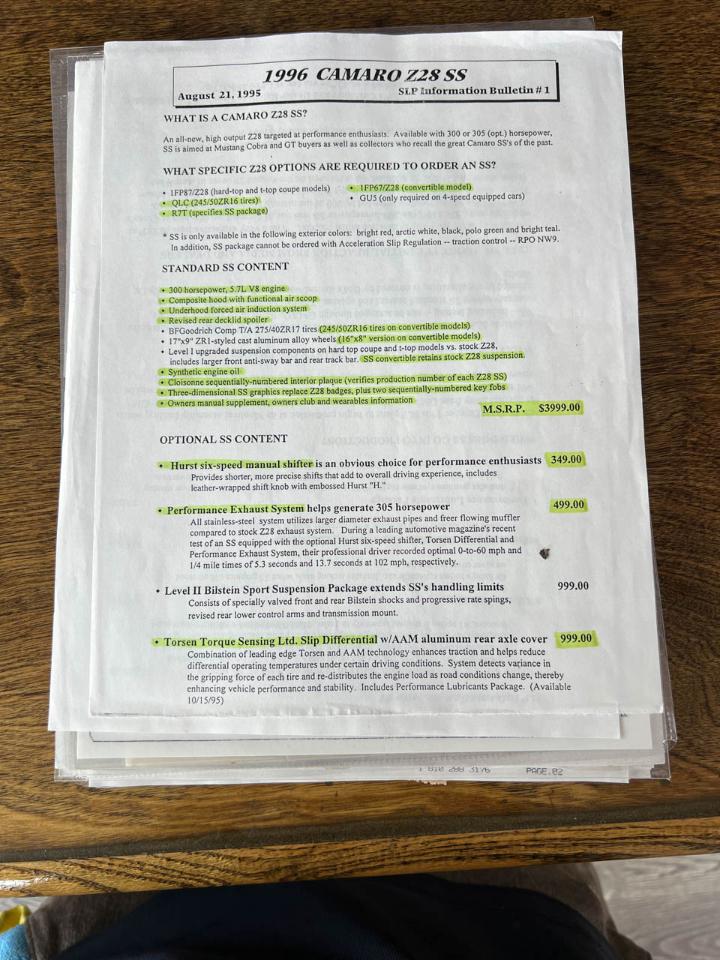 Chevrolet Camaro  1996