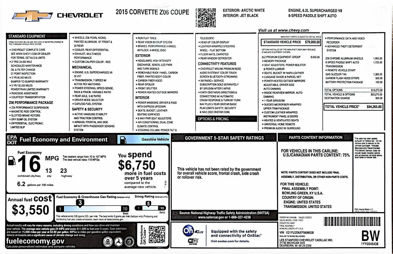 Chevrolet Corvette  2015