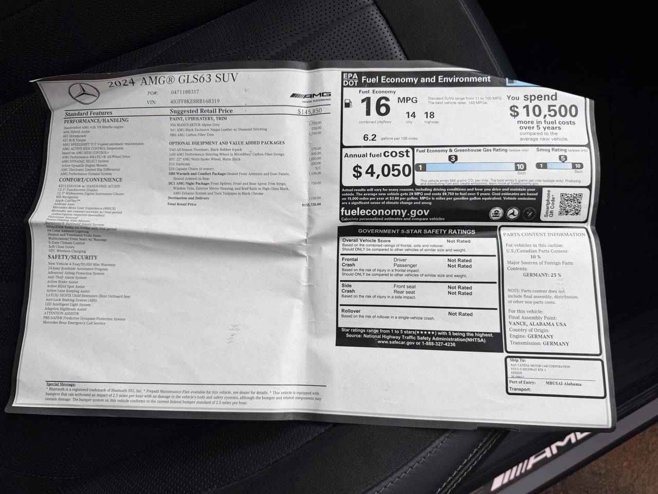 Mercedes-Benz GLS-Class GLS63 AMG 2024