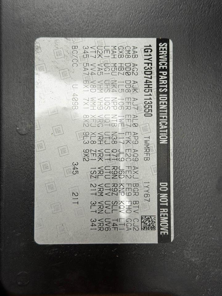 Chevrolet Corvette 3LT Convertible 2017