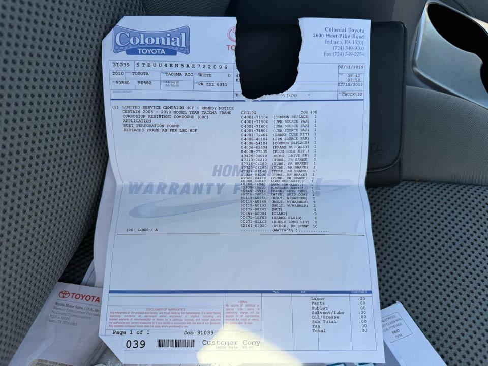 Toyota Tacoma 4WD TRD Sport Access Cab 6' Bed V6 MT (Natl) 2010