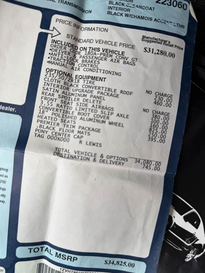 Ford Mustang GT Premium Convertible 2007