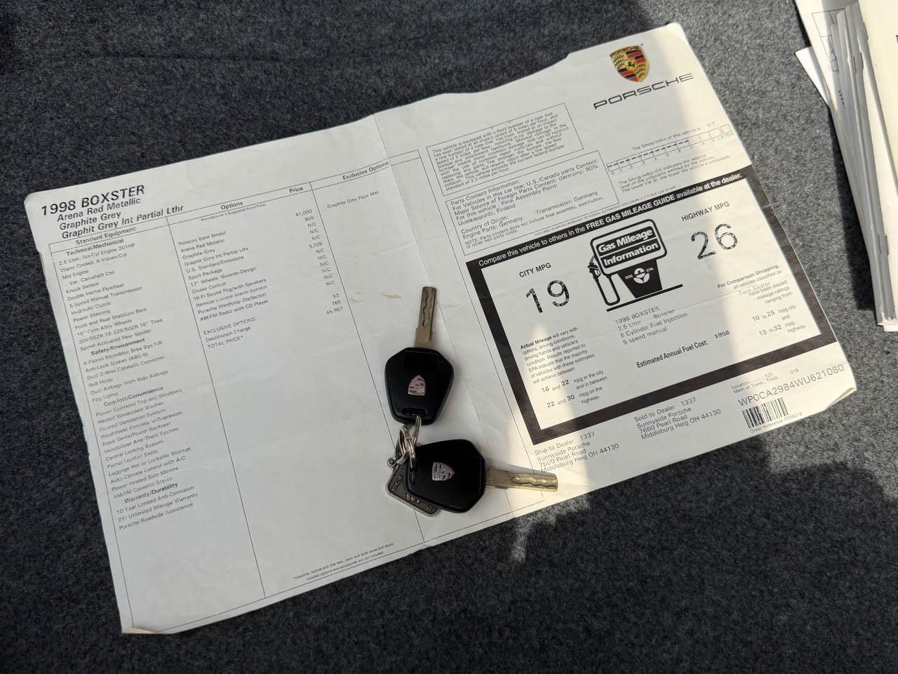 Porsche Boxster Base 1998