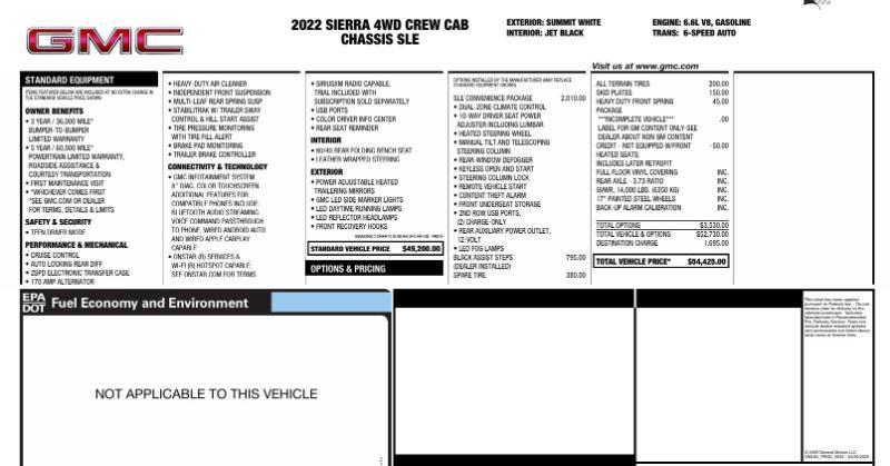 GMC Sierra 3500HD SLE Crew Cab Long Box 4WD 2022