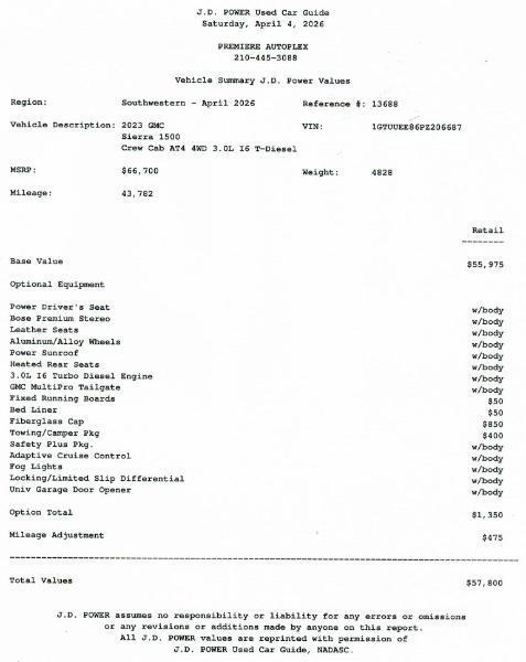 GMC Sierra 1500 AT4 Crew Cab 4WD 2023