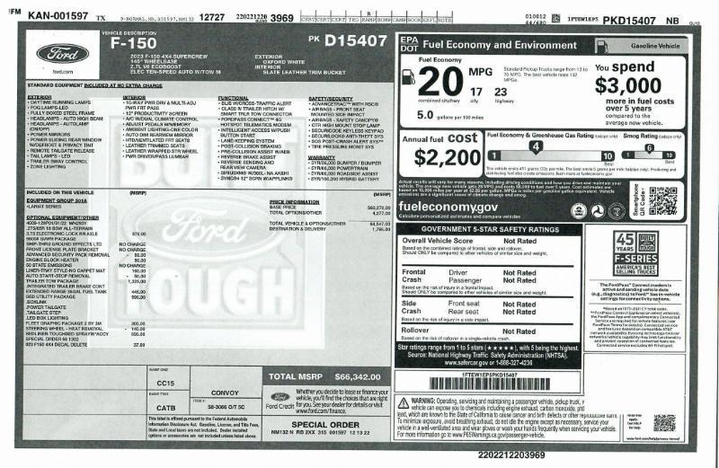 Ford F-150 Lariat SuperCrew 5.5-ft. Bed 4WD 2023