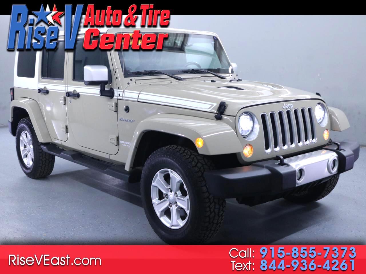 Used 2017 Jeep Wrangler Unlimited Sahara 4WD Chief Edition for Sale in El  Paso TX 79936 Rise V Auto & Tire Center