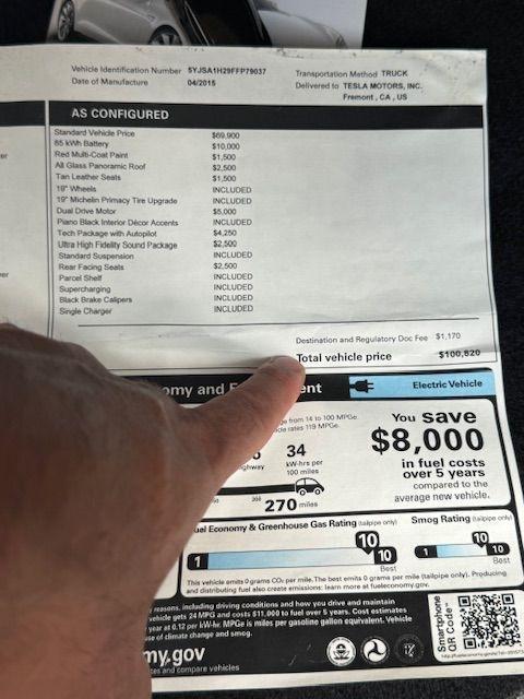 Tesla Model S 85D 2015